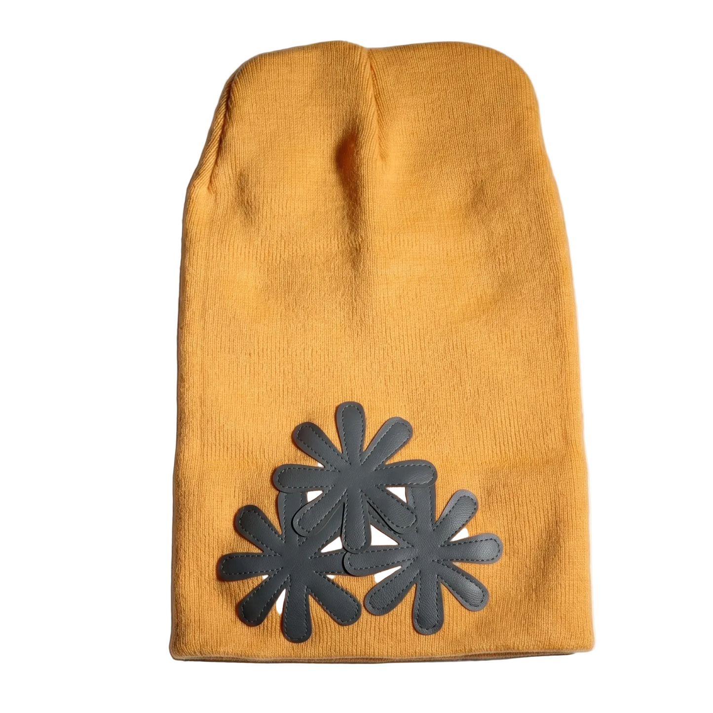 ORANGE/GREY CV (LONG) BEANIE