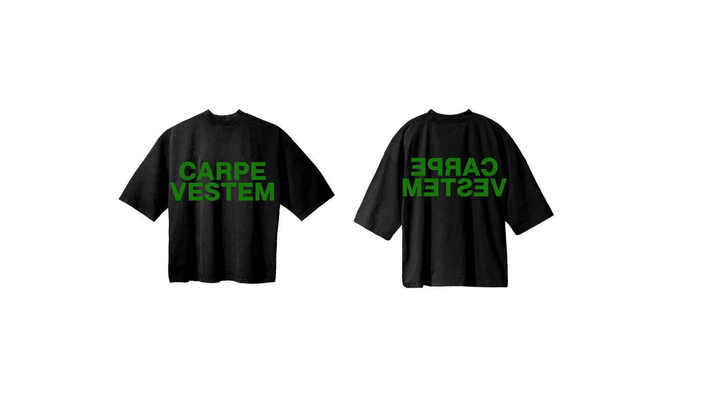 Black/Green Mirror Tee