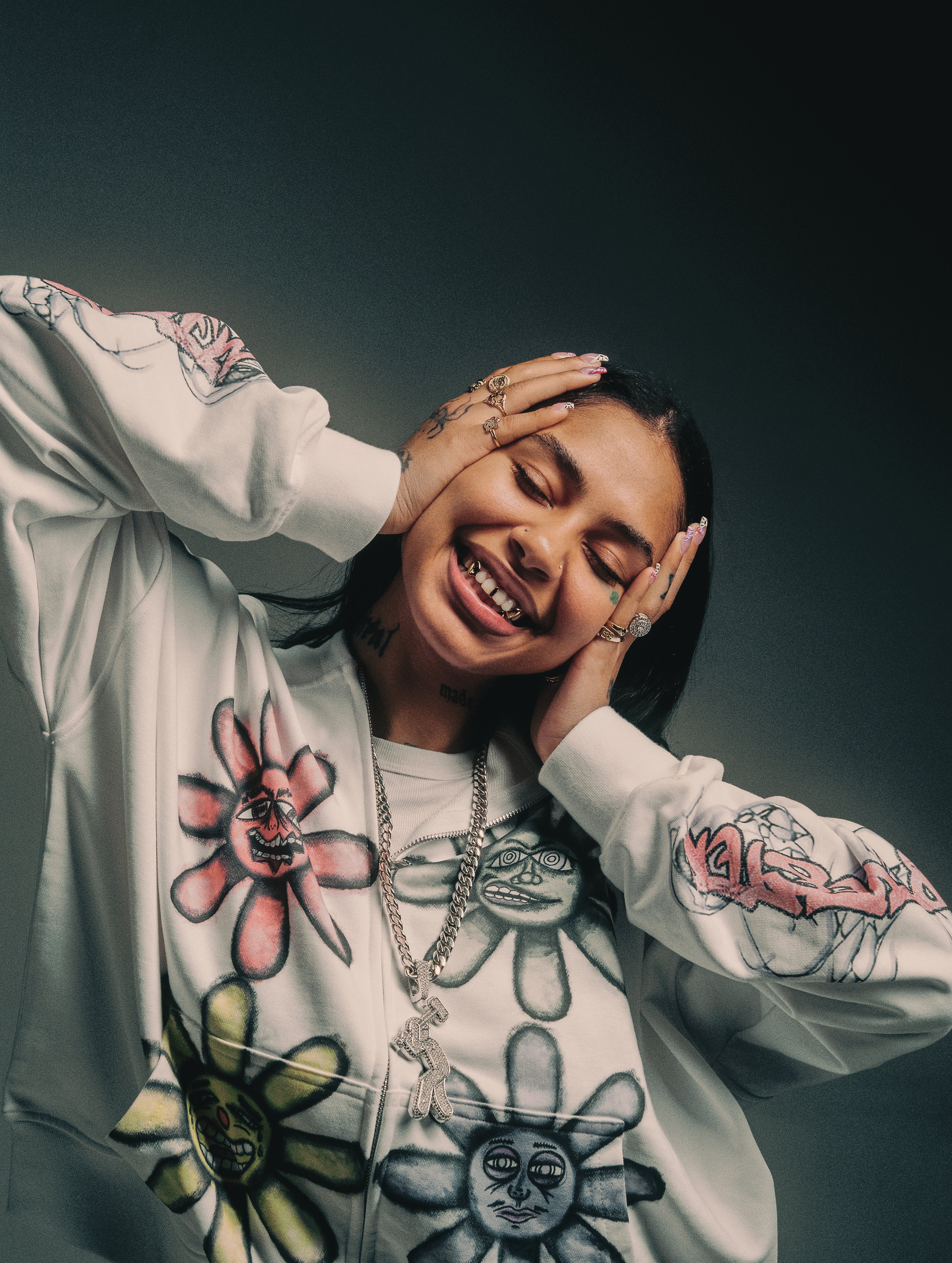 White Mood Zip-Up Hoodie