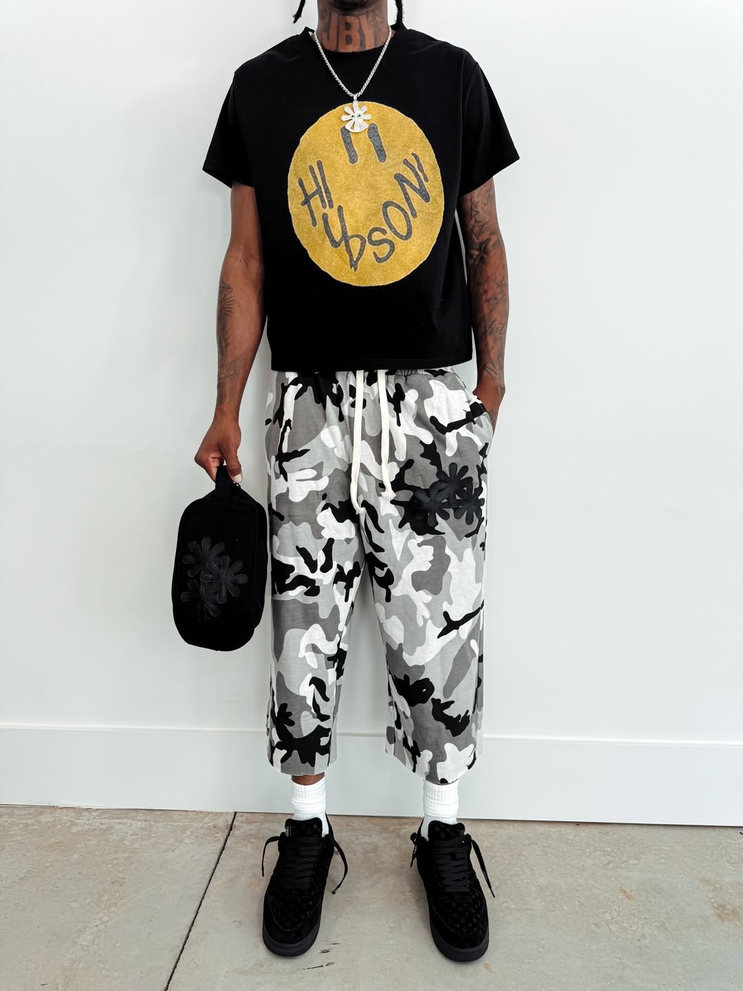 White Camo Petals Sweats