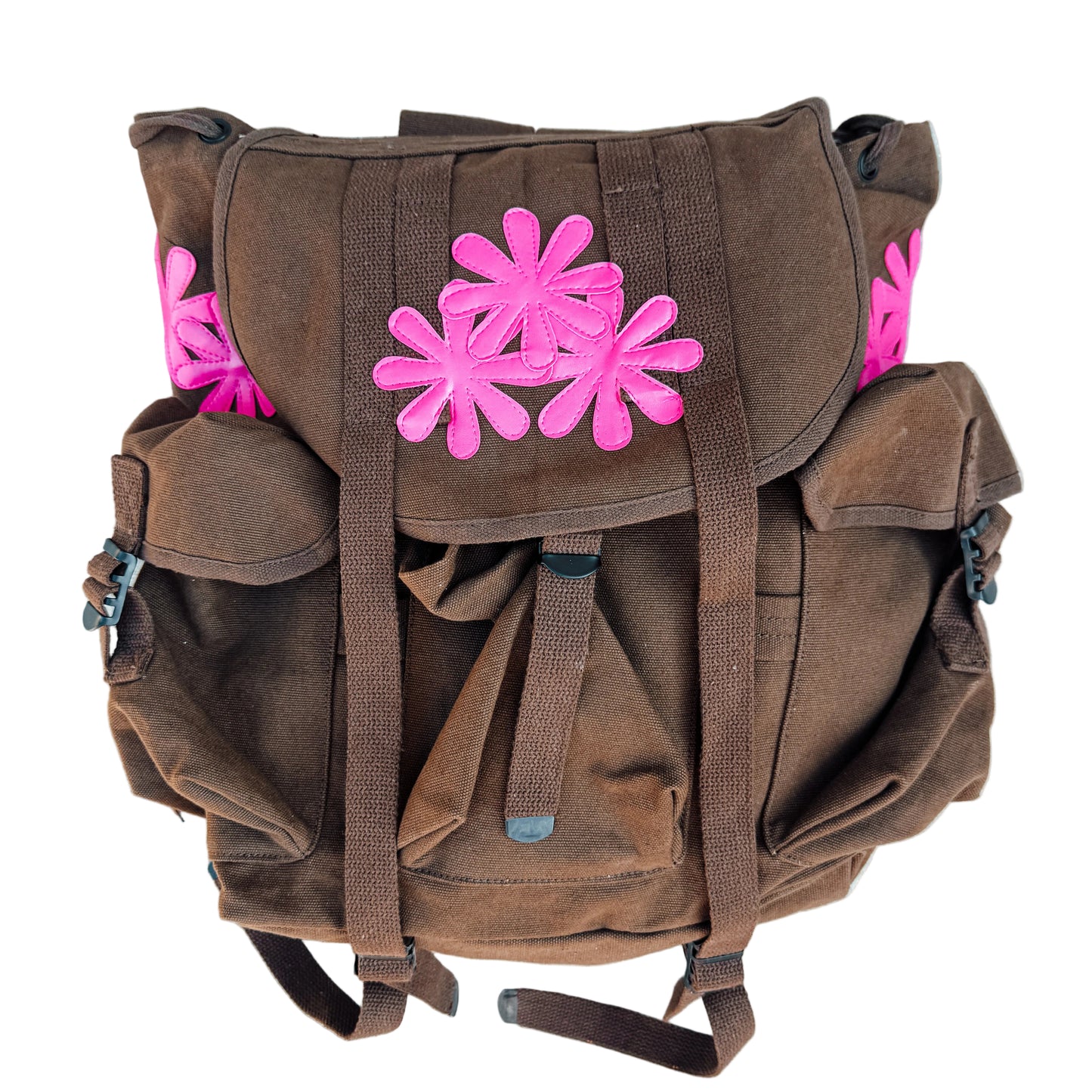 Brown/Pink Petals Bookbag