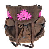Brown/Pink Petals Bookbag