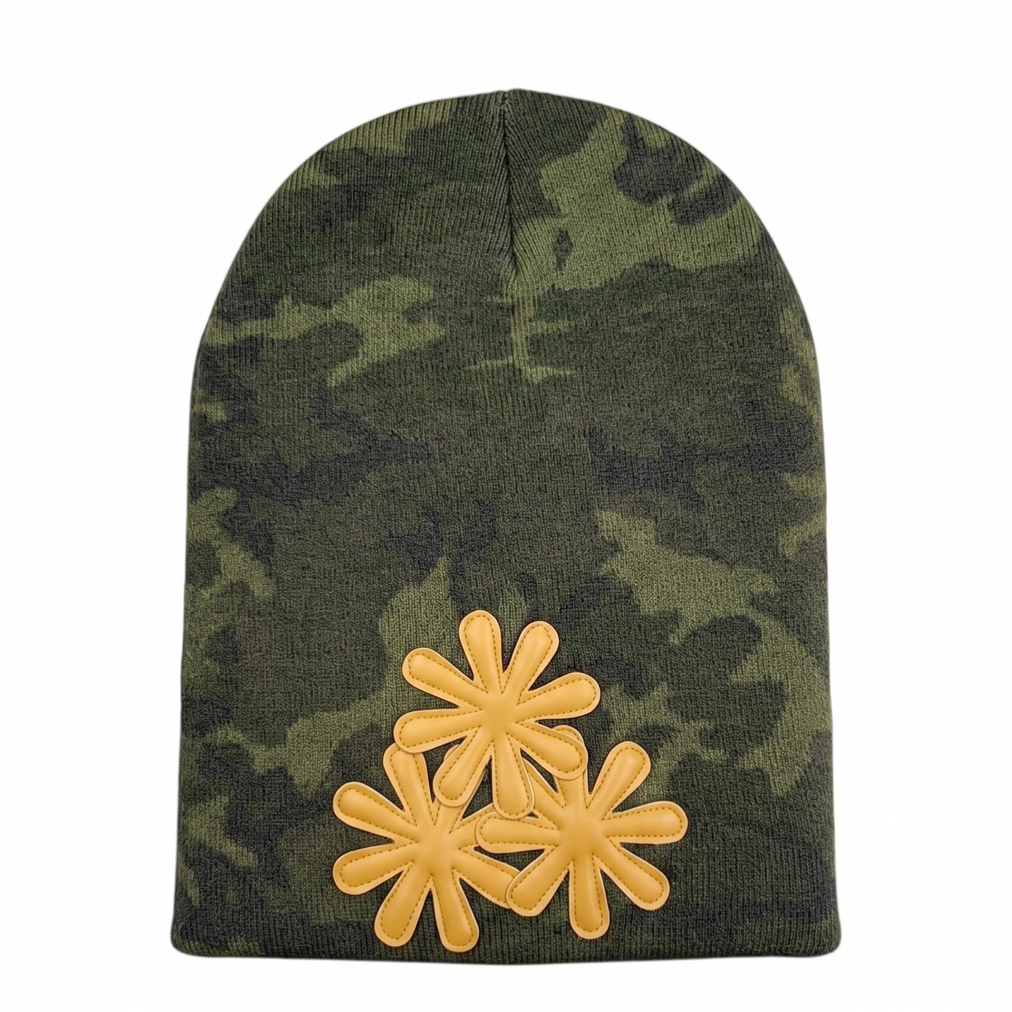 CAMO/ORANGE CV (LONG) BEANIE