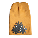 ORANGE/GREY CV (LONG) BEANIE