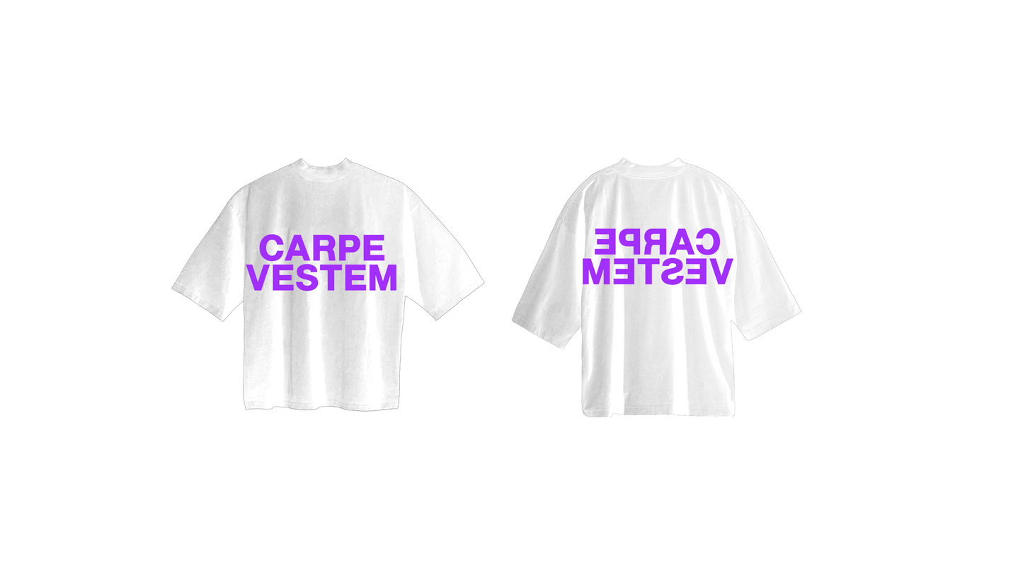 White/Purple Mirror Tee