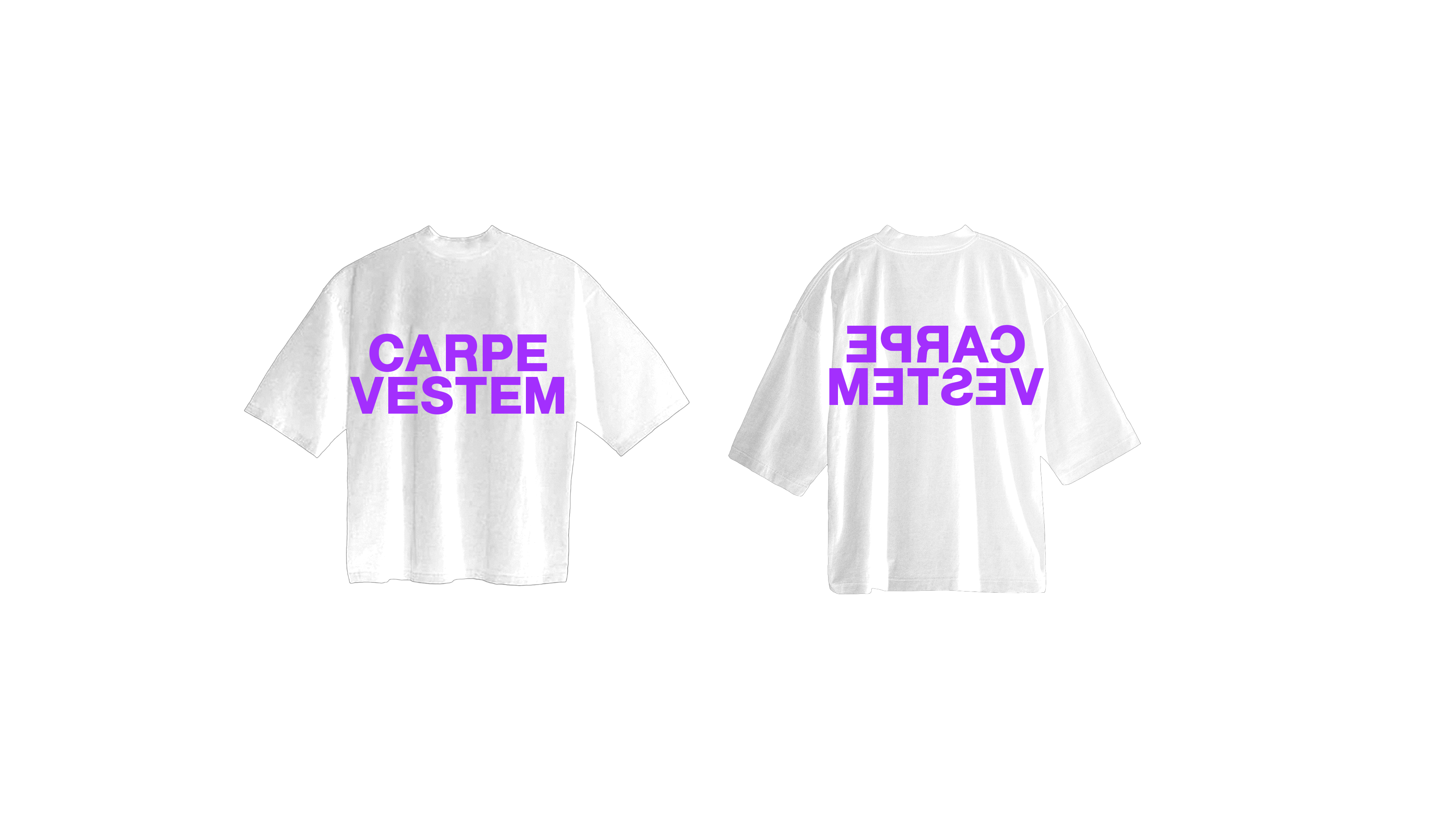 White/Purple Mirror Tee