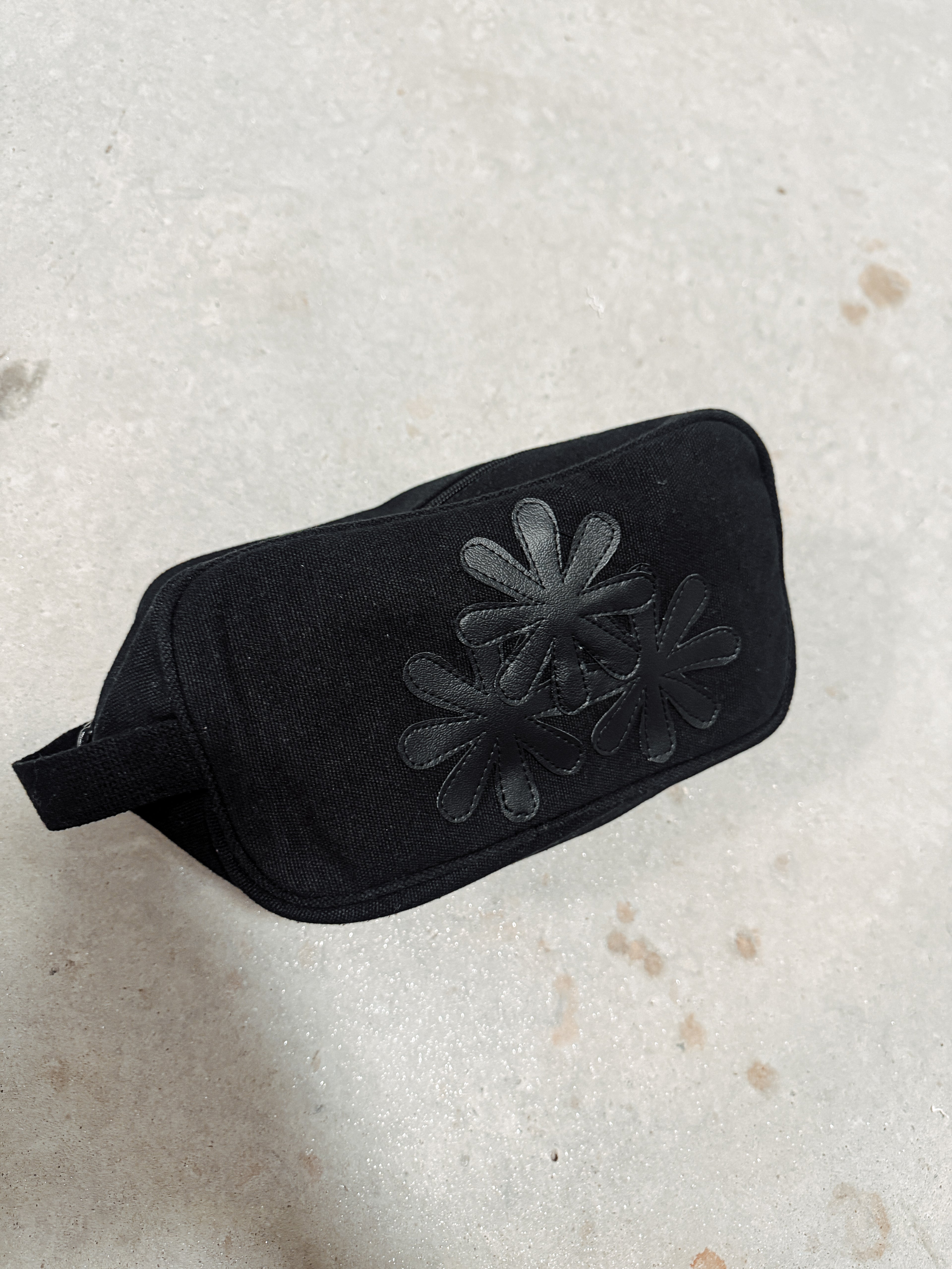 Black Petals Toiletry Bag