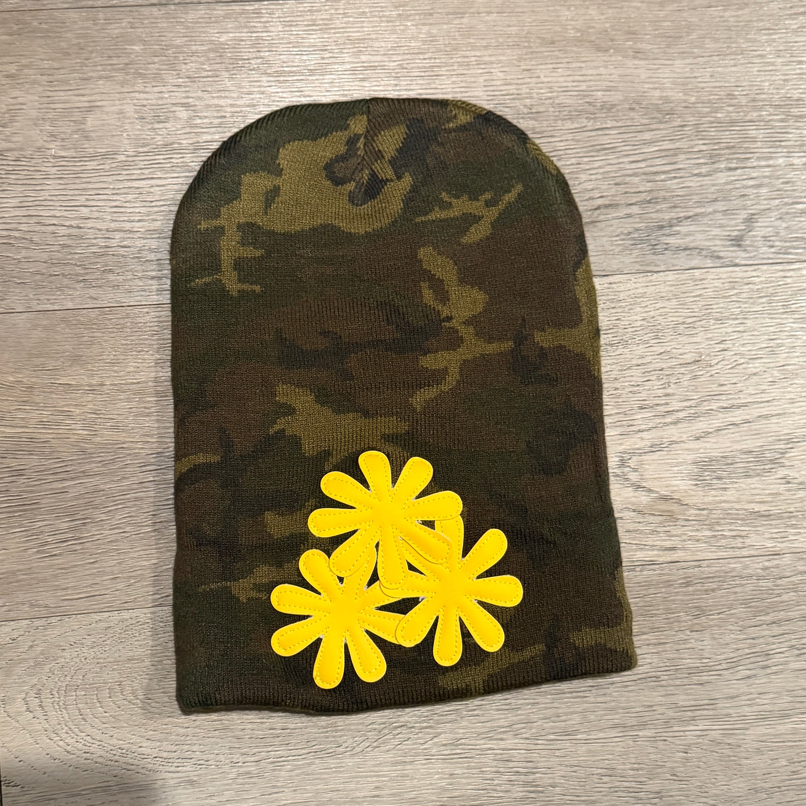 CAMO/YELLOW CV (LONG) BEANIE