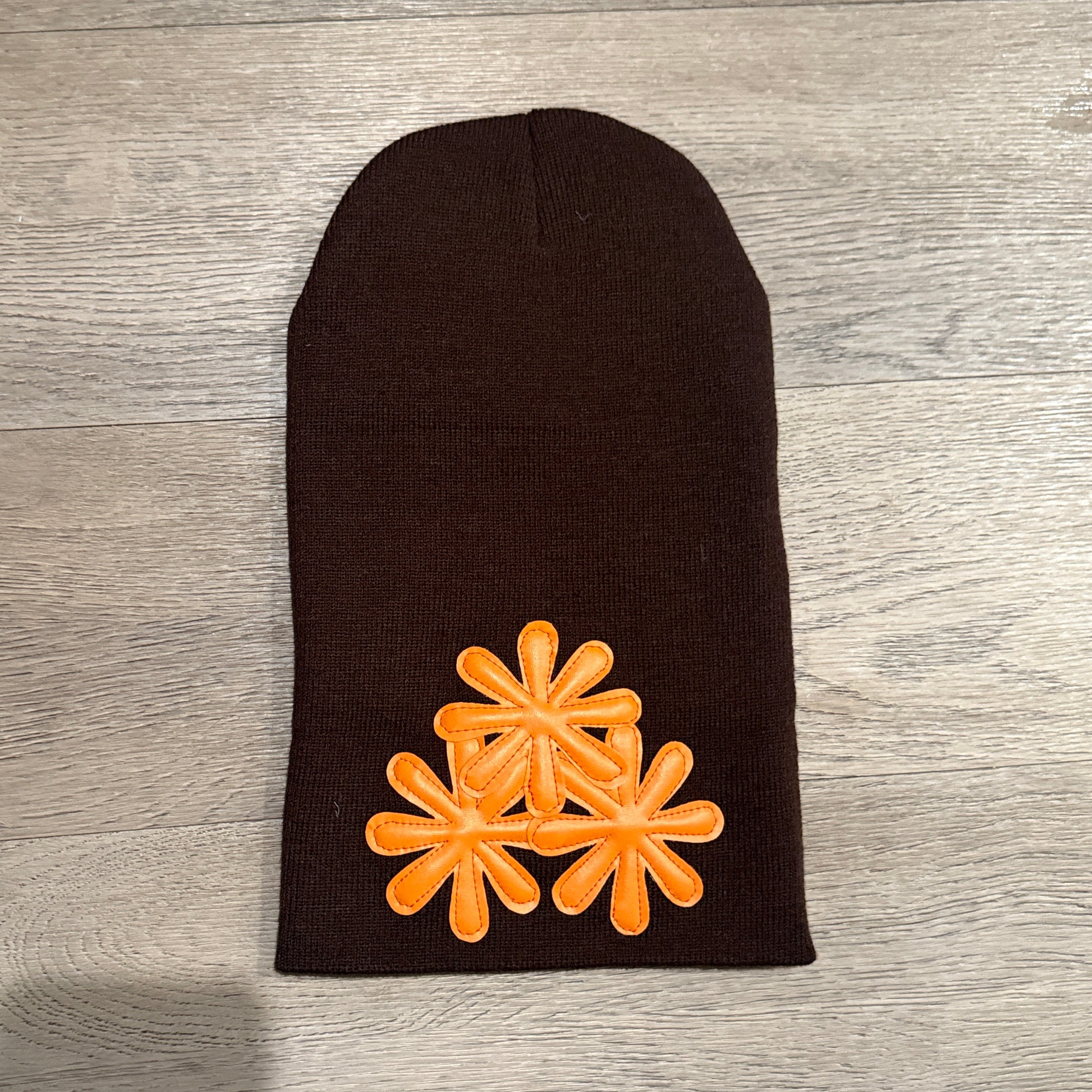 BROWN/ORANGE CV (LONG) BEANIE