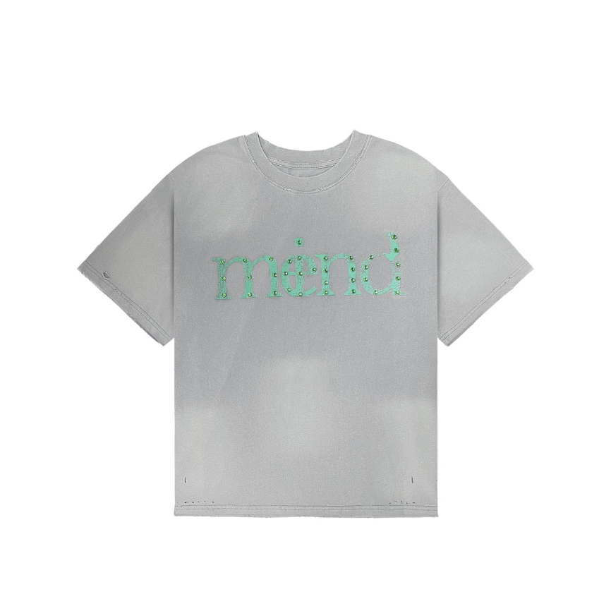 ME(I)ND TEE - GREY/TURQUOISE