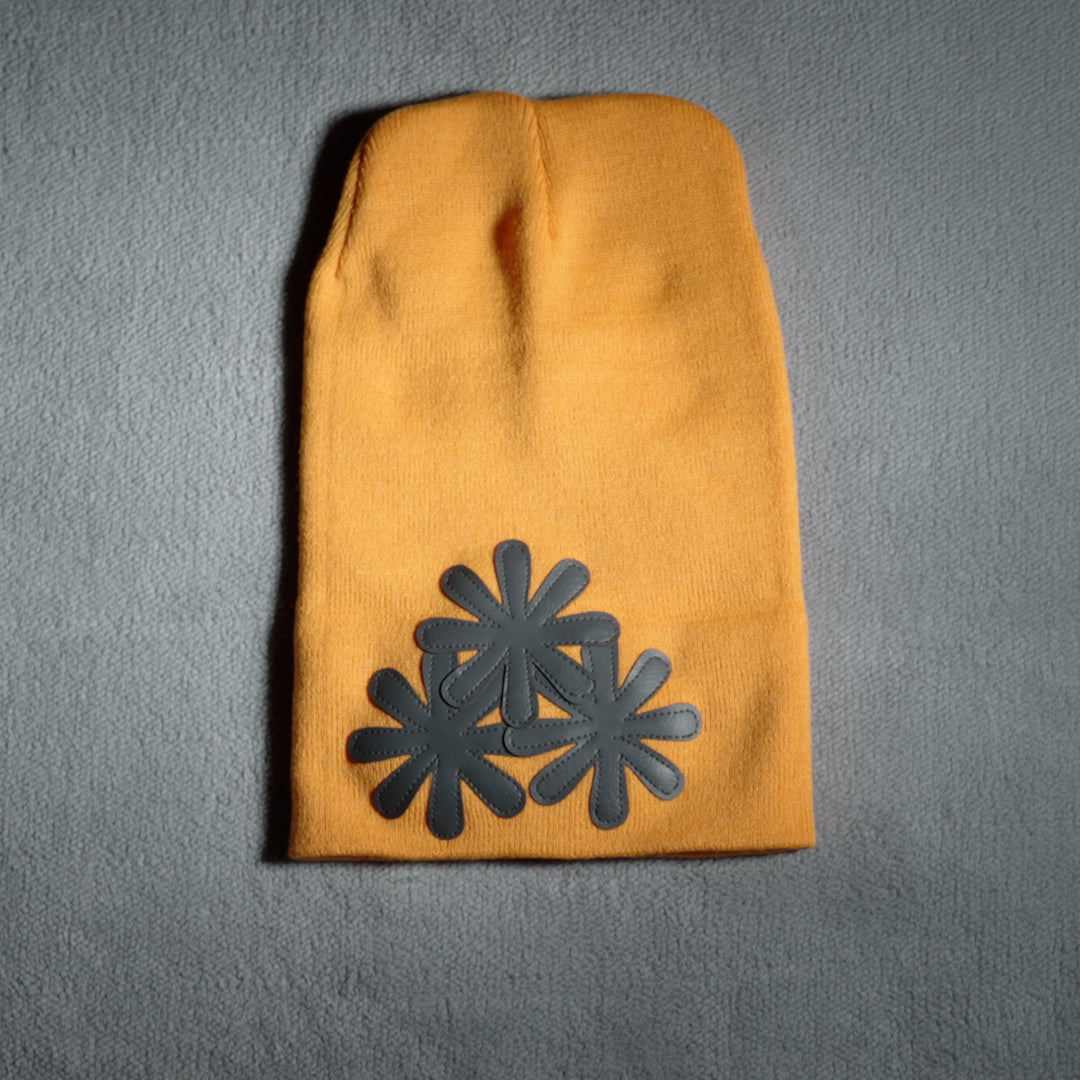 ORANGE/GREY CV (LONG) BEANIE