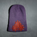 HEATHER PURPLE/RED CV (LONG) BEANIE