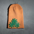 SALMON/GREEN CV (LONG) BEANIE