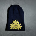 NAVY/YELLOW CV (LONG) BEANIE
