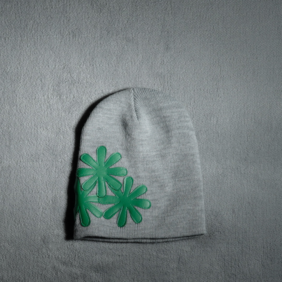 GREY/GREEN CV BEANIE