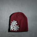 MAROON/SILVER CV BEANIE