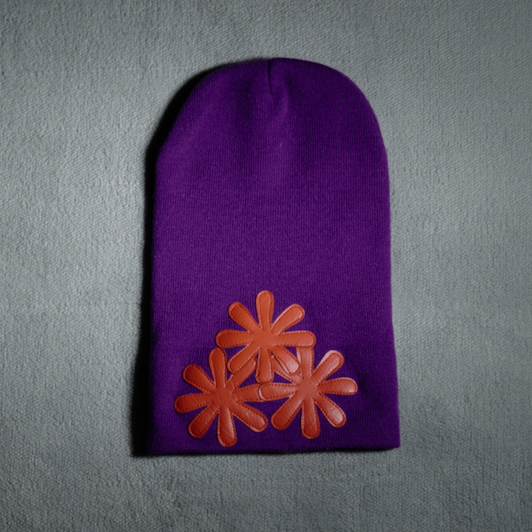PURPLE/RED CV (LONG) BEANIE