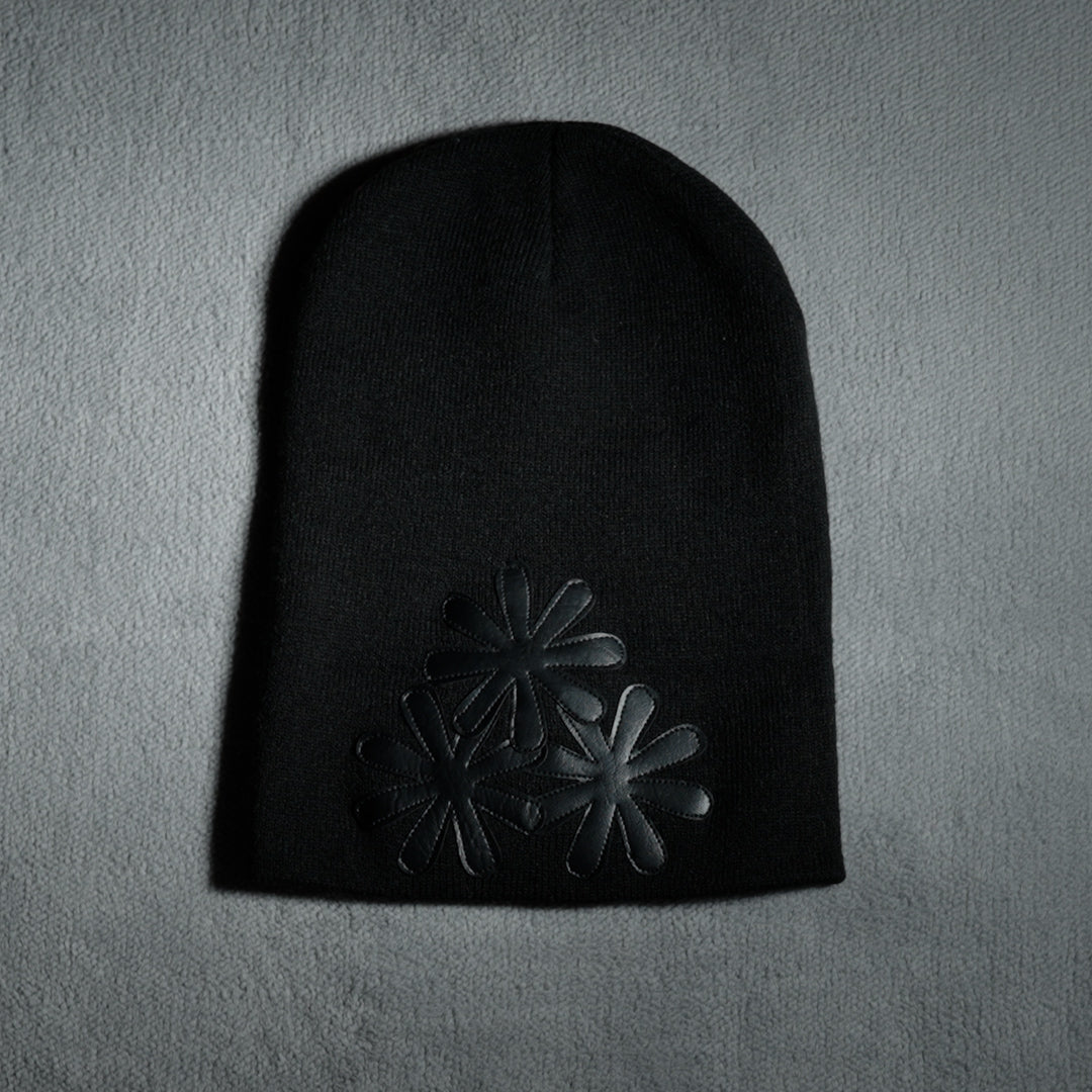 BLACK/BLACK CV (LONG) BEANIE