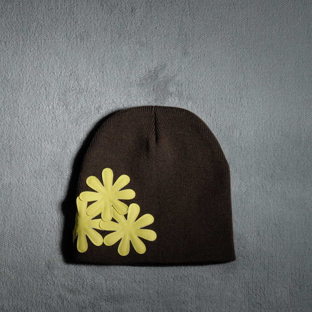 BROWN/YELLOW CV BEANIE