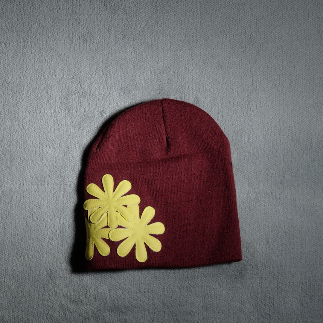 MAROON/YELLOW CV BEANIE