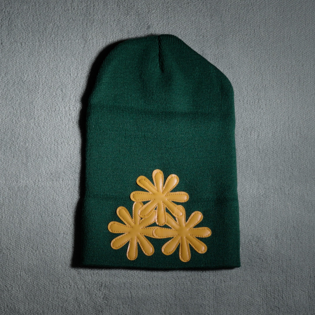 GREEN/ORANGE CV (LONG) BEANIE
