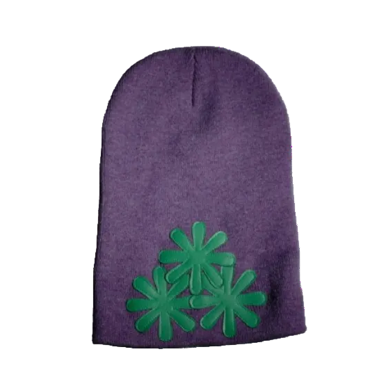PURPLE/GREEN CV (LONG) BEANIE