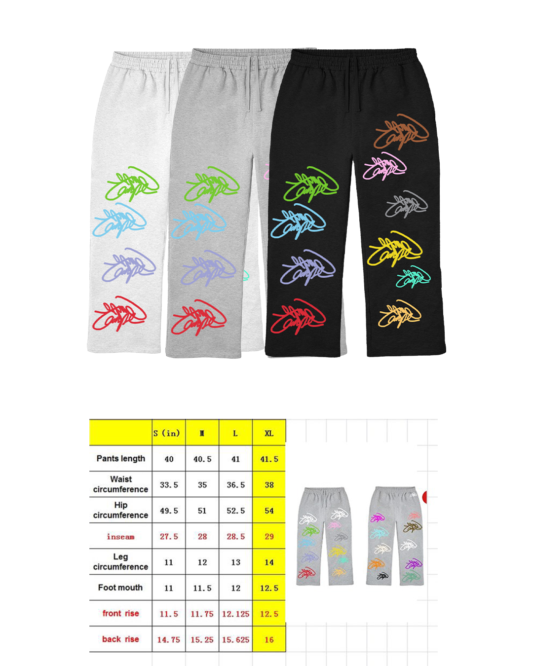 Gray Graffiti Sweatpants