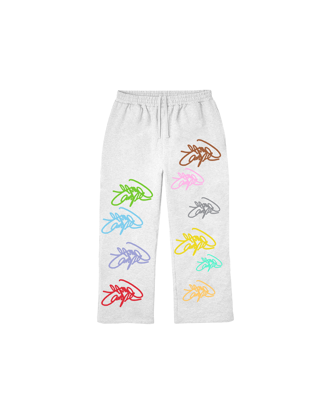 White Graffiti Sweatpants